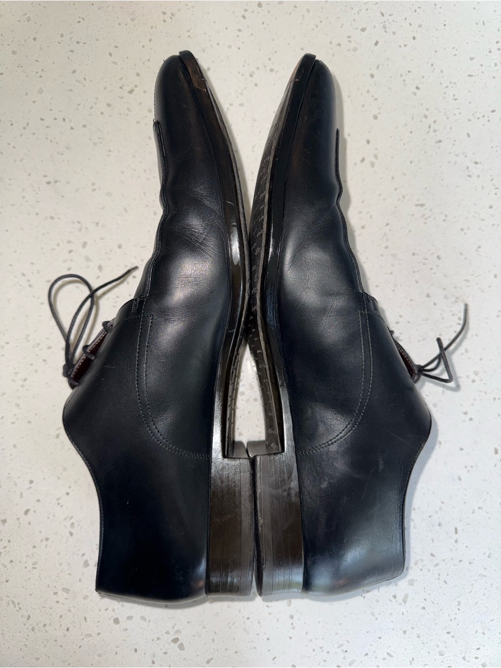 Santoni Black Leather Derby Shoes - Picture 13 of 13